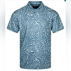 Golf Stylish Blue Pattern Polo Shirt